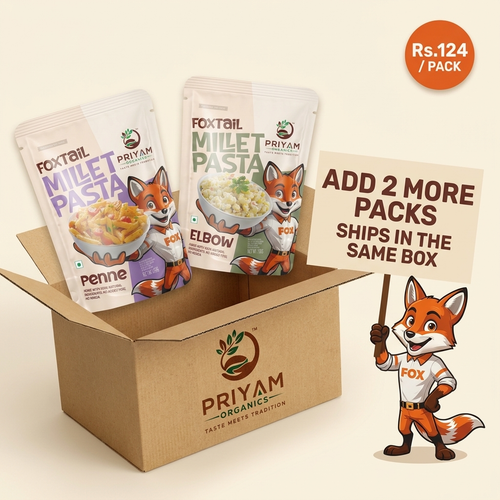 Add 2 More Packs - 1 Penne + 1 Elbow, ships in the same box, Rs.124 per pack